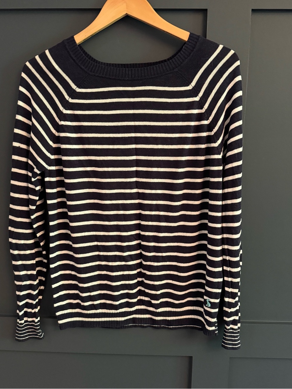 Joules Navy and White Breton Stripe Crewneck Sweater - Picture 2 of 7